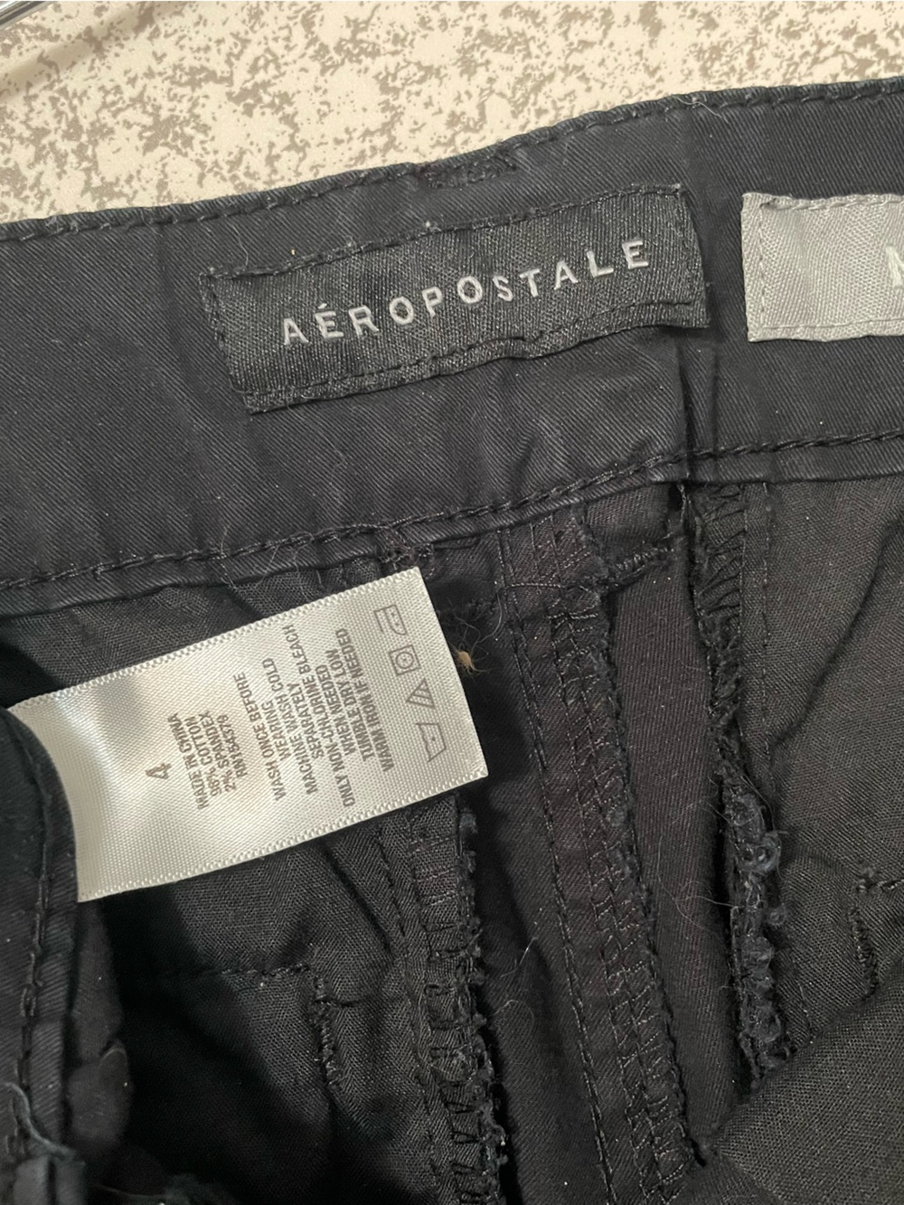 Aeropostale Black Cuffed Casual Shorts - Picture 3 of 4